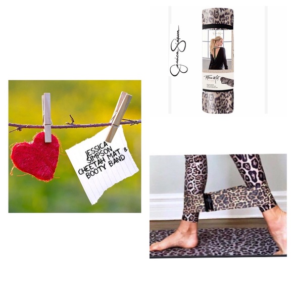 Nwt Jessica Simpson Cheetah Yoga Mat 